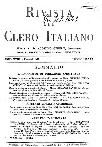 La rivista del clero italiano