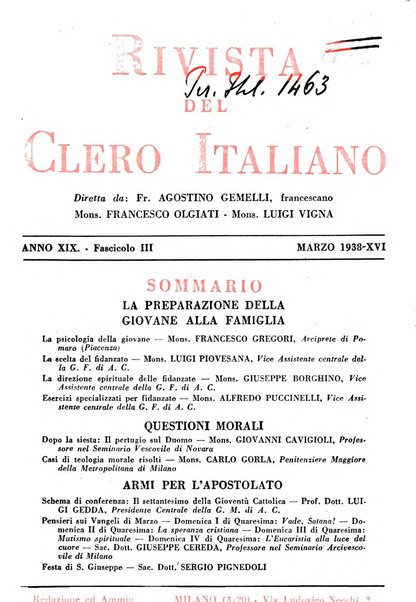 La rivista del clero italiano