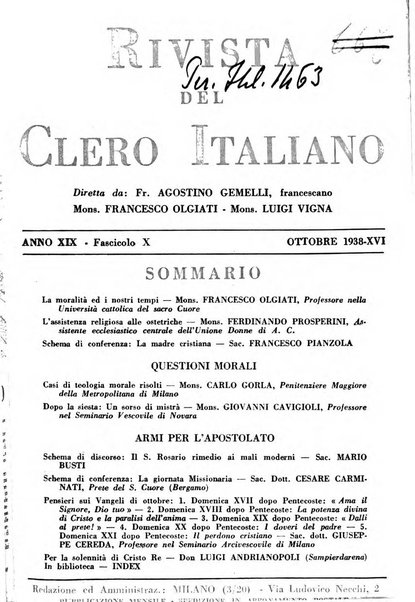 La rivista del clero italiano