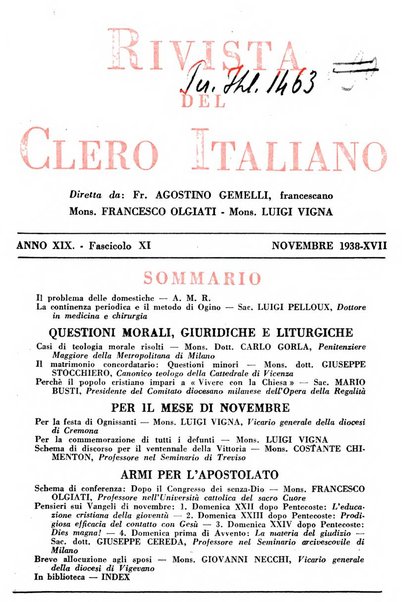 La rivista del clero italiano