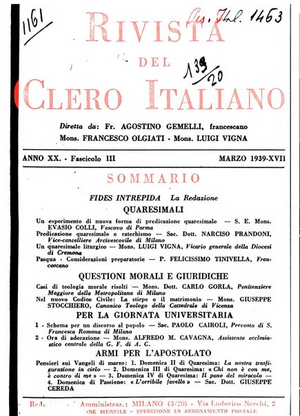 La rivista del clero italiano