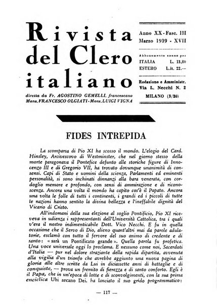 La rivista del clero italiano