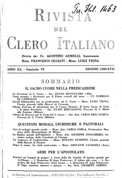 La rivista del clero italiano