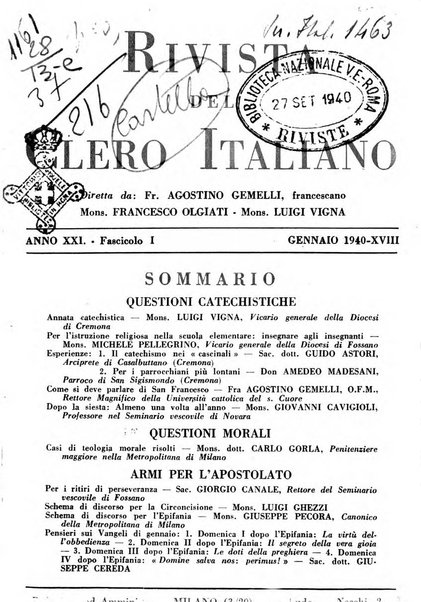 La rivista del clero italiano