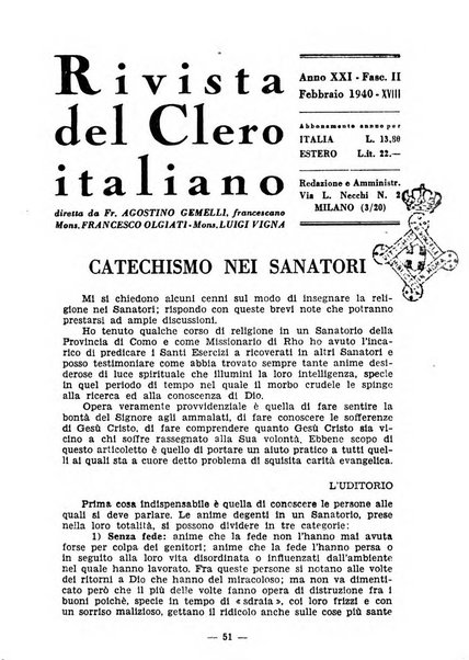 La rivista del clero italiano