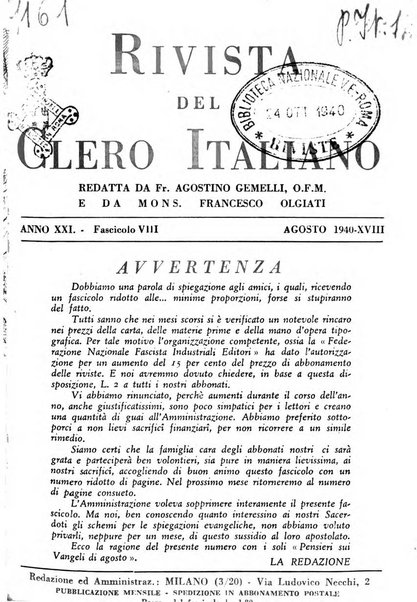 La rivista del clero italiano