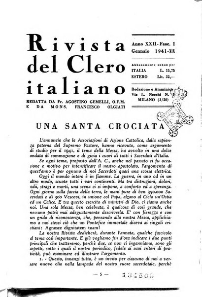 La rivista del clero italiano