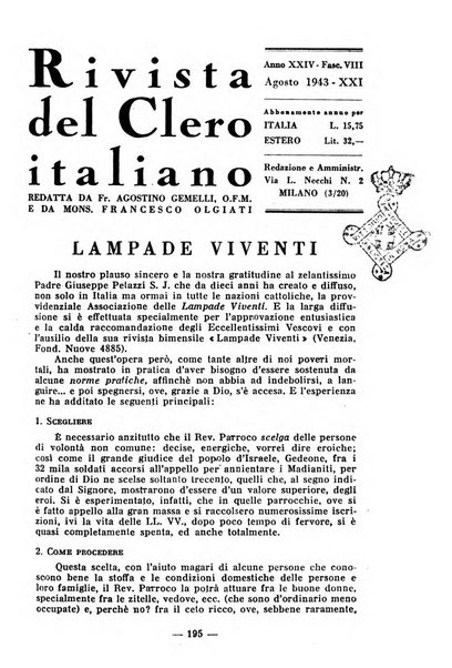 La rivista del clero italiano