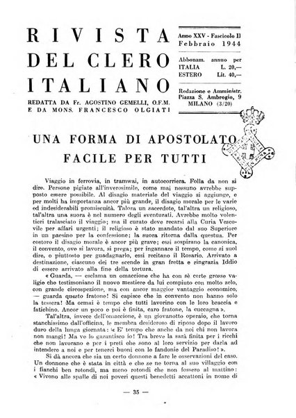 La rivista del clero italiano