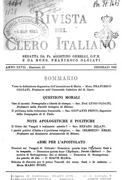 La rivista del clero italiano