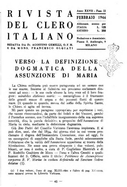 La rivista del clero italiano