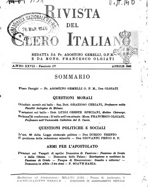 La rivista del clero italiano