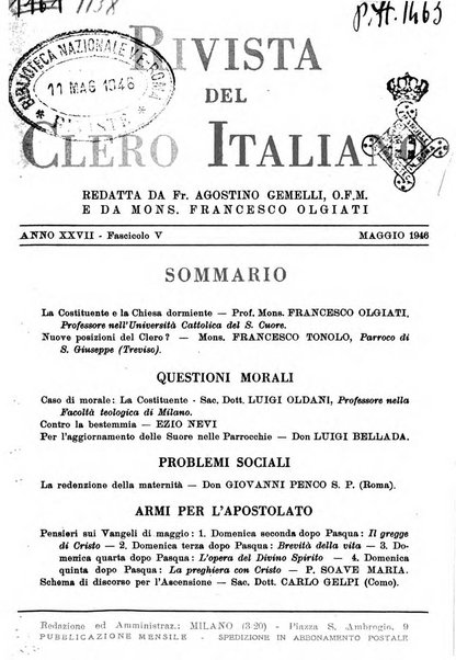 La rivista del clero italiano