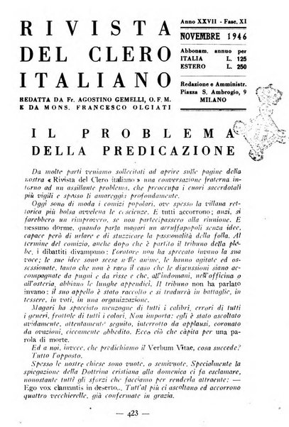 La rivista del clero italiano