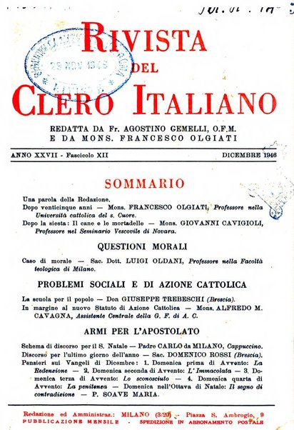 La rivista del clero italiano