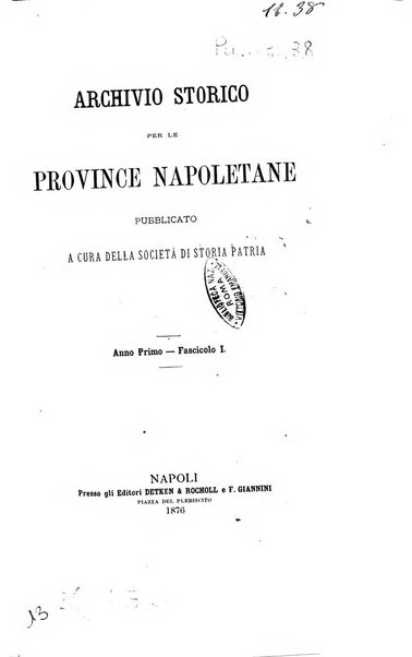 Archivio storico per le province napoletane