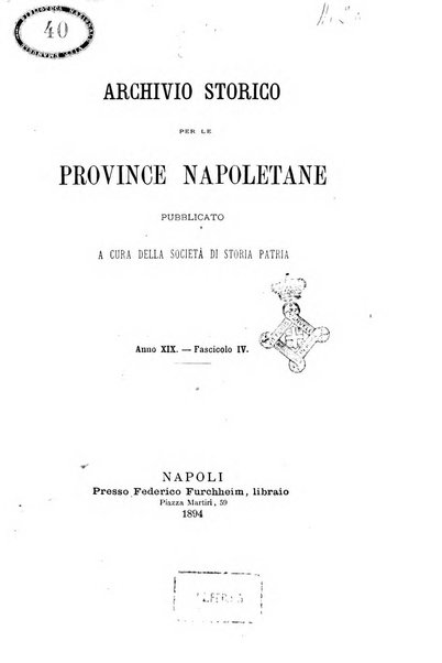 Archivio storico per le province napoletane