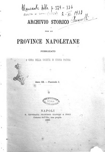 Archivio storico per le province napoletane