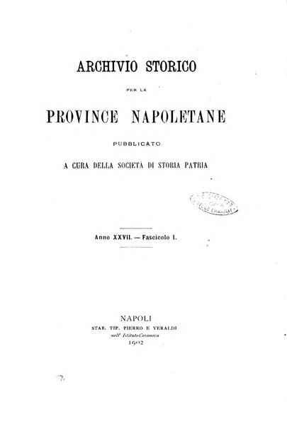 Archivio storico per le province napoletane