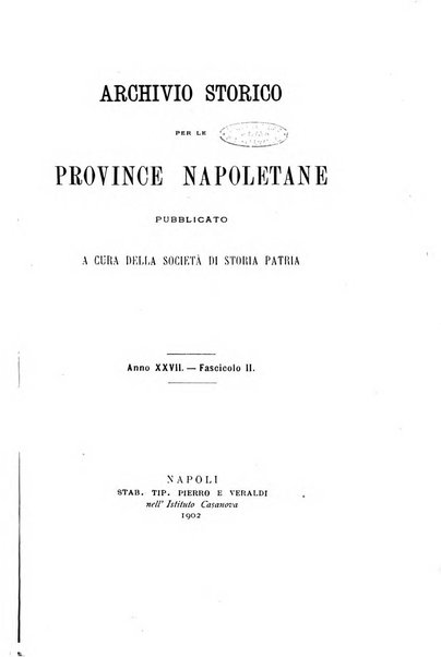 Archivio storico per le province napoletane