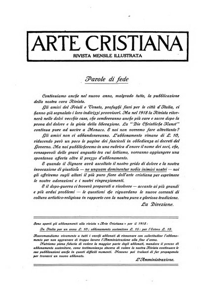 Arte cristiana rivista mensile illustrata