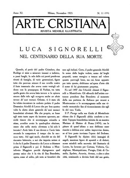 Arte cristiana rivista mensile illustrata