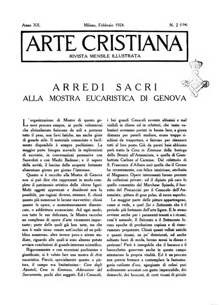 Arte cristiana rivista mensile illustrata