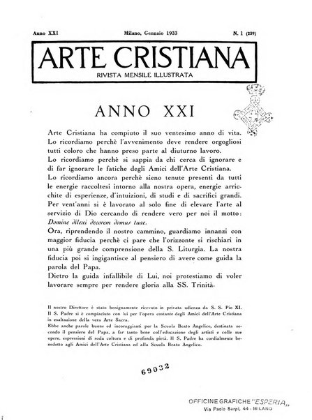 Arte cristiana rivista mensile illustrata