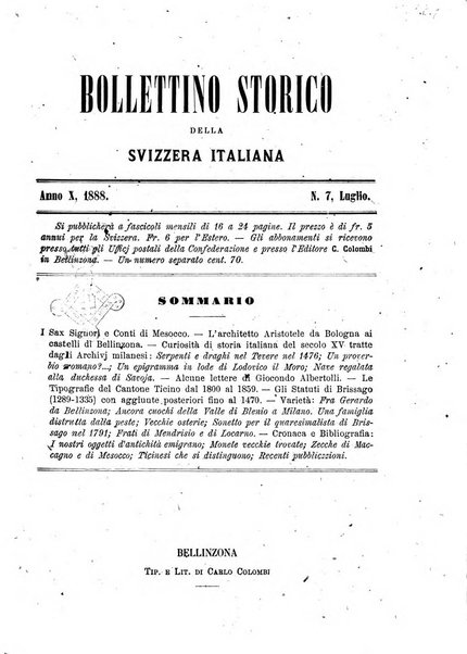 Bollettino storico della Svizzera italiana