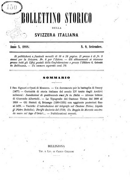 Bollettino storico della Svizzera italiana