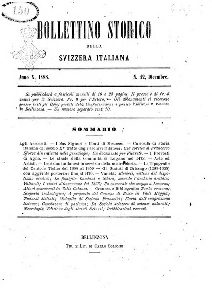 Bollettino storico della Svizzera italiana