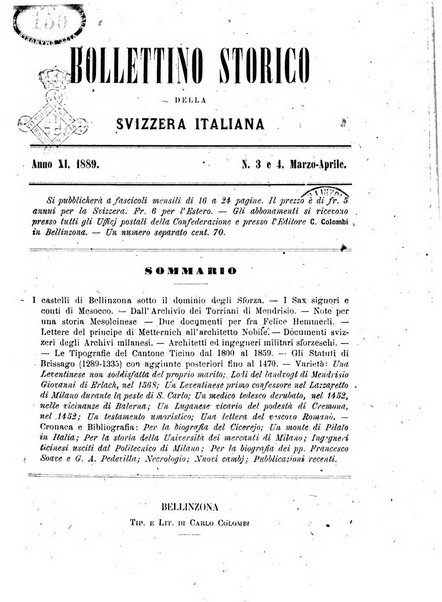 Bollettino storico della Svizzera italiana