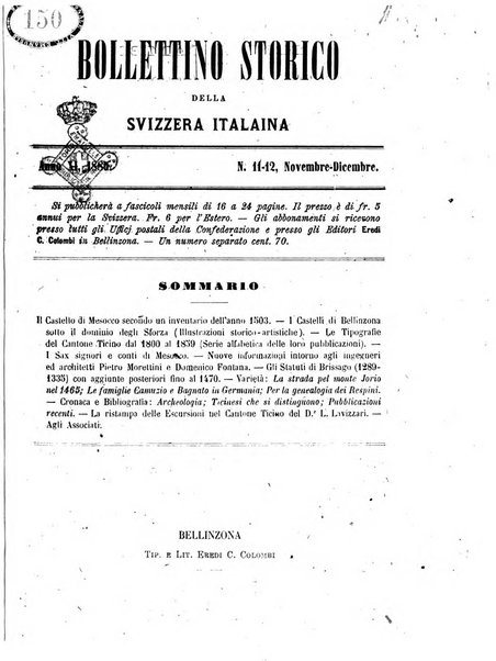 Bollettino storico della Svizzera italiana