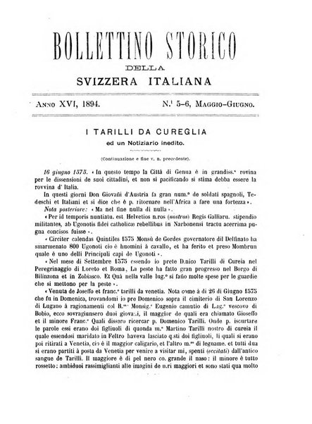 Bollettino storico della Svizzera italiana