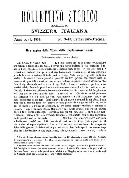 Bollettino storico della Svizzera italiana