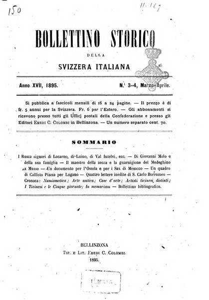 Bollettino storico della Svizzera italiana