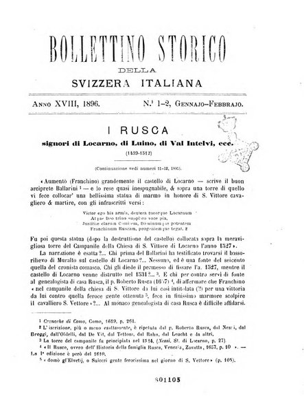 Bollettino storico della Svizzera italiana