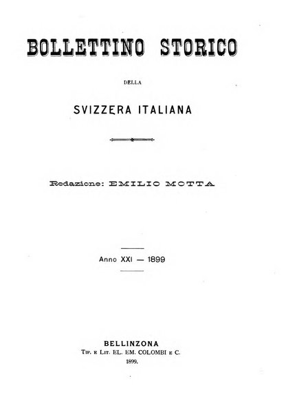 Bollettino storico della Svizzera italiana