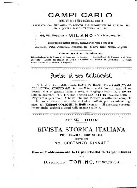 Bollettino storico della Svizzera italiana