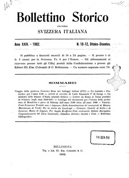 Bollettino storico della Svizzera italiana