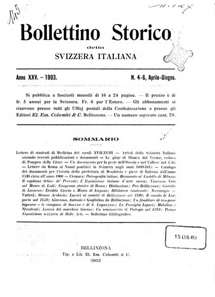 Bollettino storico della Svizzera italiana