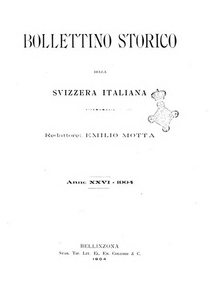 Bollettino storico della Svizzera italiana