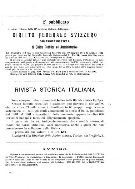 Bollettino storico della Svizzera italiana