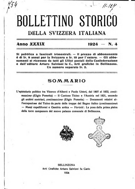 Bollettino storico della Svizzera italiana