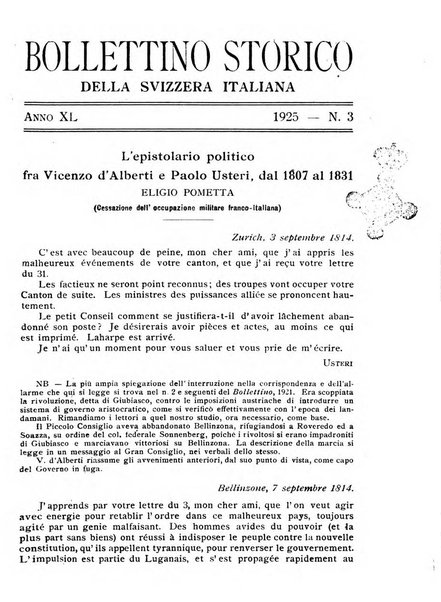 Bollettino storico della Svizzera italiana