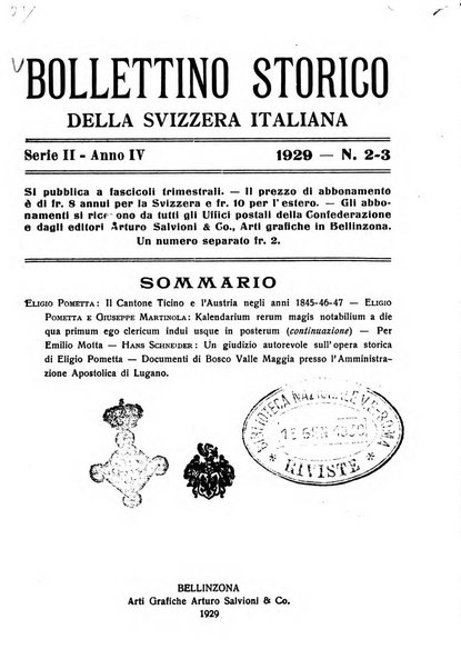 Bollettino storico della Svizzera italiana