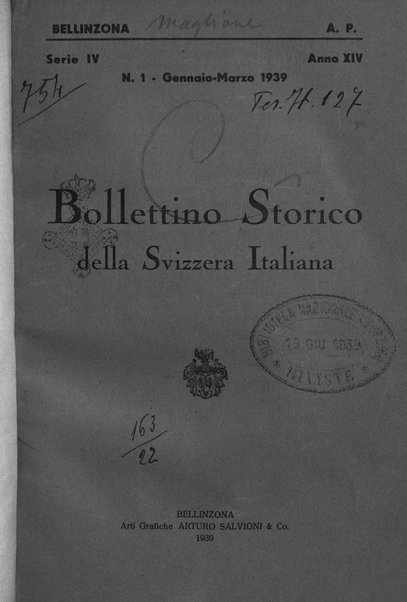 Bollettino storico della Svizzera italiana