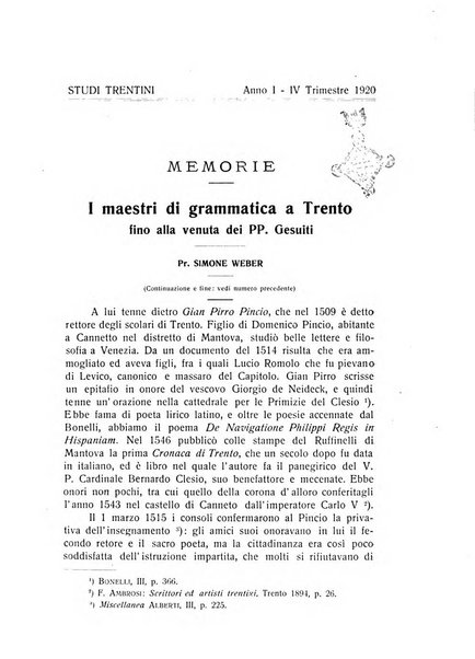 Studi trentini rivista trimestrale della Societa per gli studi trentini