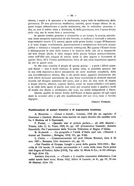 Studi trentini rivista trimestrale della Societa per gli studi trentini