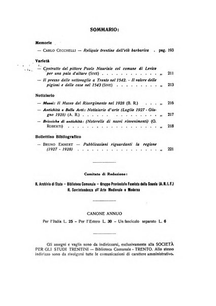 Studi trentini di scienze storiche rivista della SocietW1A0a per gli studi trentini